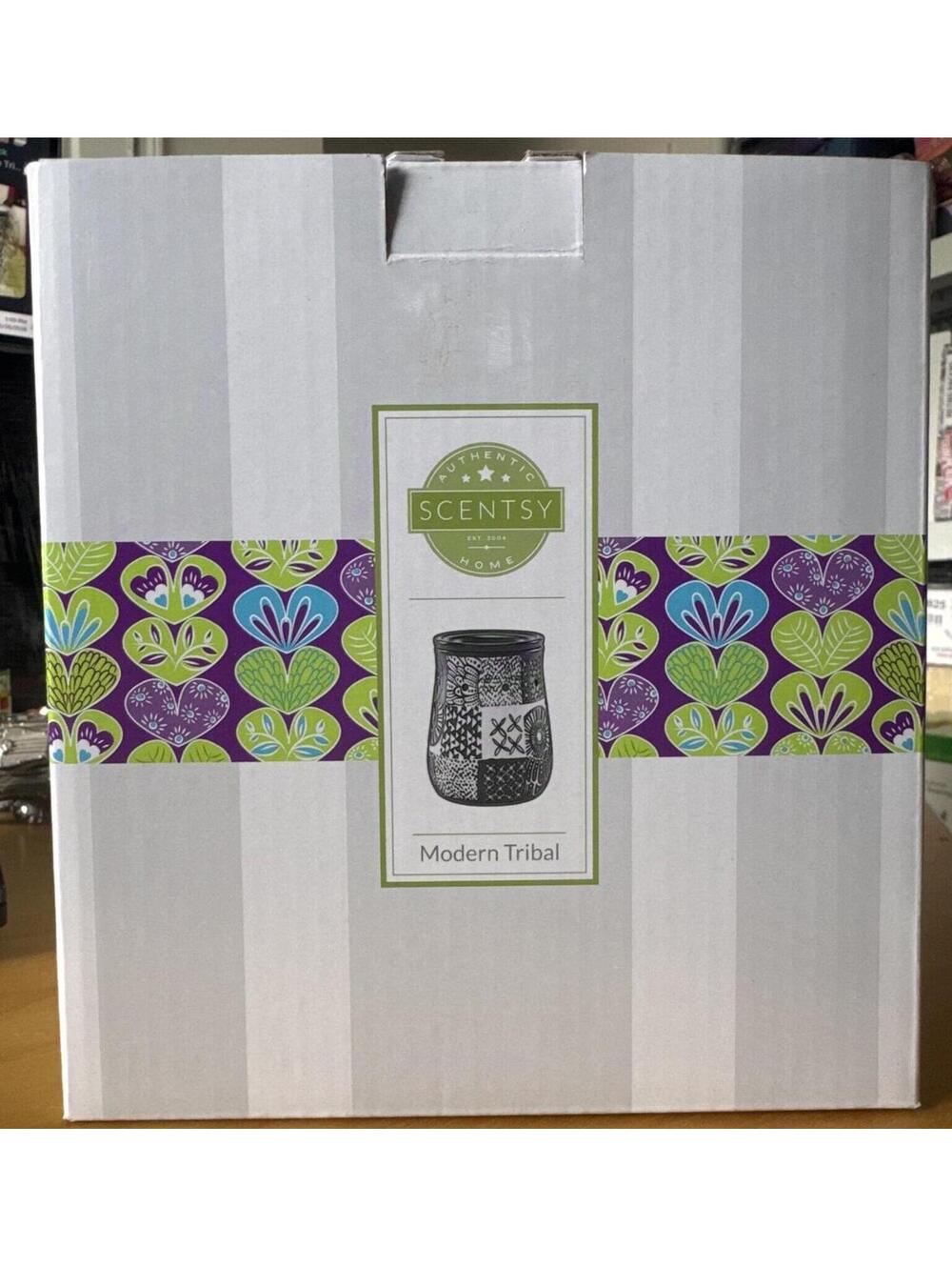 Scentsy Retired MODERN TRIBAL 6" Tall Wax Warmer New in Box